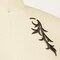 2 Pieces Black Leaf Applique Embroidery Iron On Patches for Jackets and Accessories 5" in Length